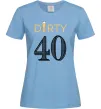 Женская футболка Dirty 40 beer Голубой фото