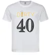 Мужская футболка Dirty 40 beer Белый фото