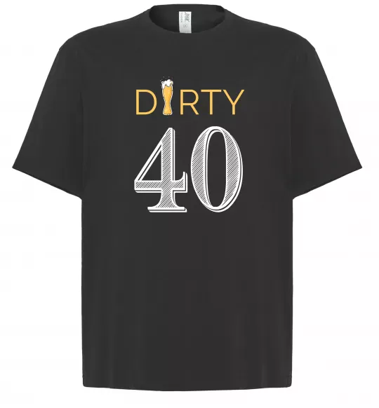 Футболка Оверсайз Dirty 40 beer Черный фото