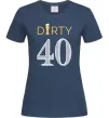 Женская футболка Dirty 40 beer Темно-синий фото