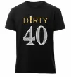 Мужская премиум футболка Dirty 40 beer Черный фото