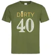 Мужская футболка Dirty 40 beer Оливковый фото