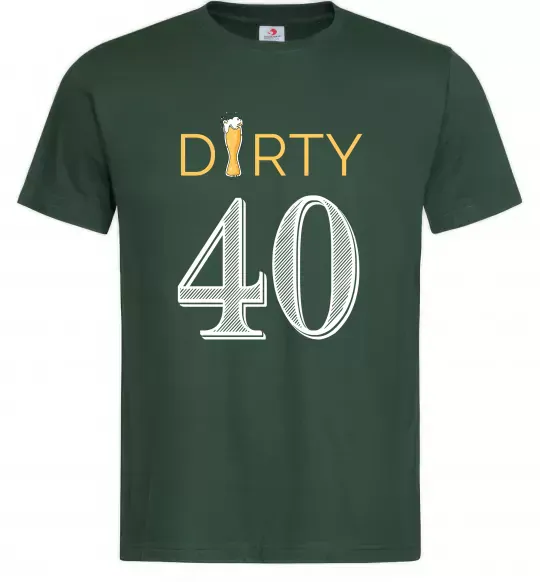 Мужская футболка Dirty 40 beer Темно-зеленый фото