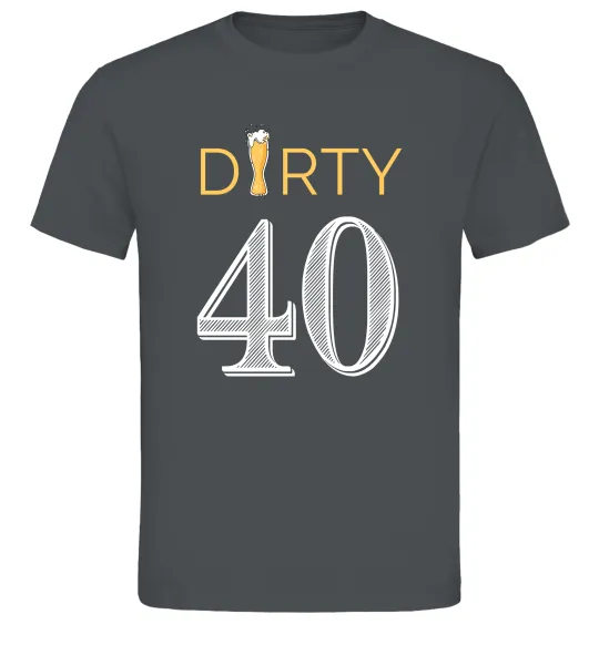 Мужская футболка Dirty 40 beer Графит фото