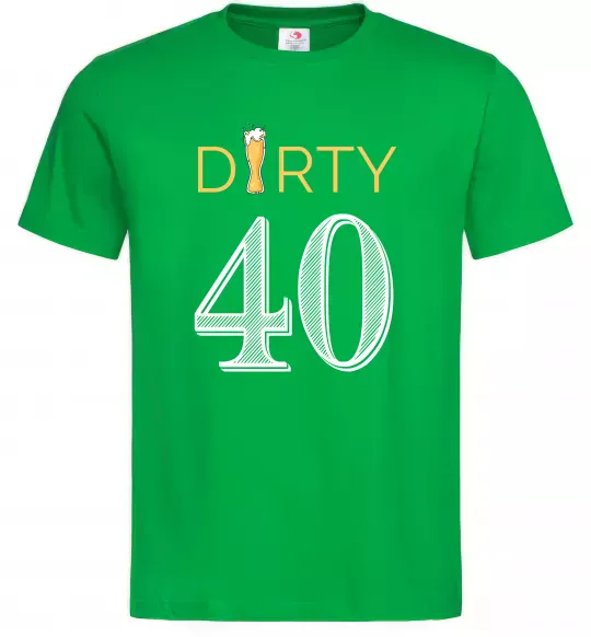 Мужская футболка Dirty 40 beer Зеленый фото