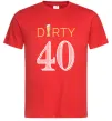 Мужская футболка Dirty 40 beer Красный фото