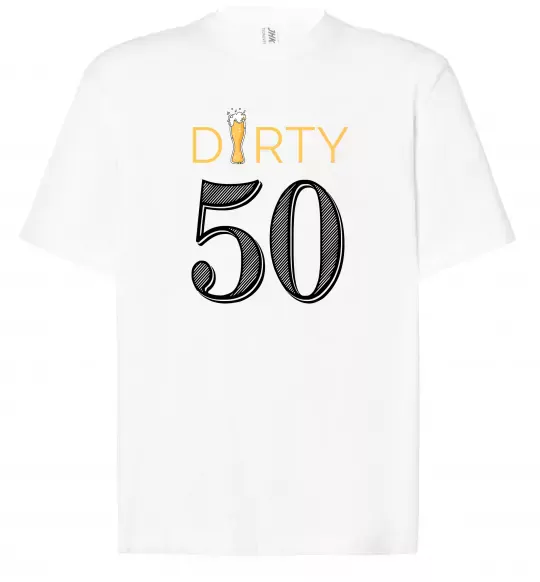 Футболка Оверсайз Dirty 50 beer Белый фото