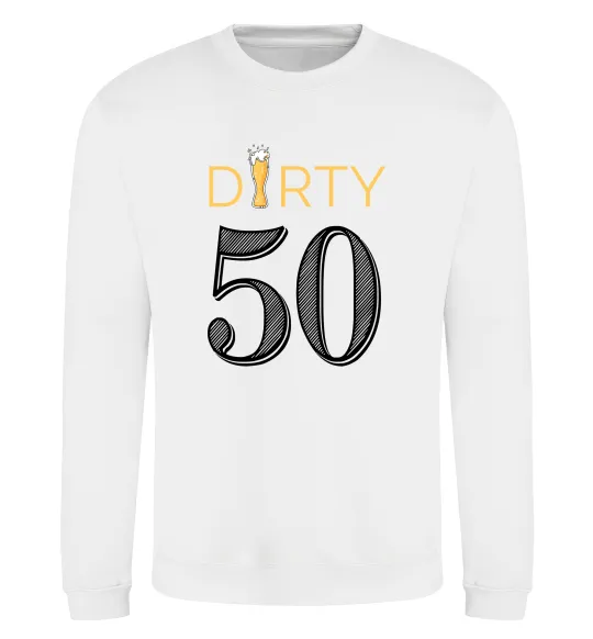 Світшот Dirty 50 beer Білий фото