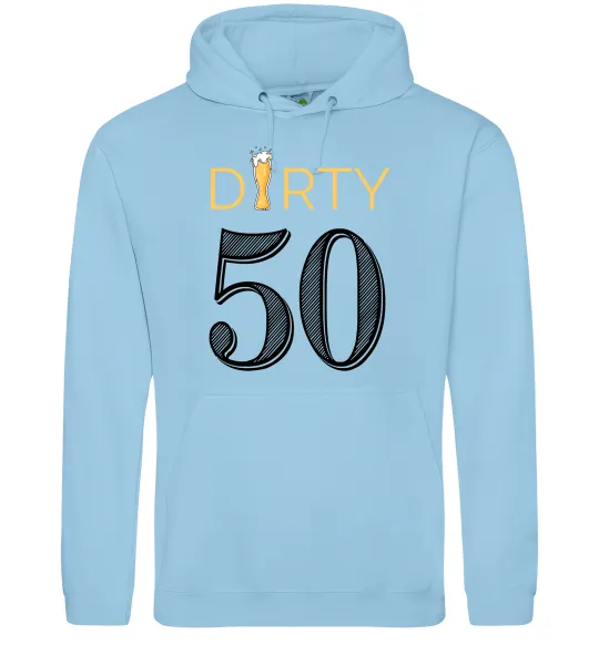 Мужская толстовка (худи) Dirty 50 beer Голубой фото