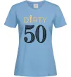 Жіноча футболка Dirty 50 beer Блакитний фото