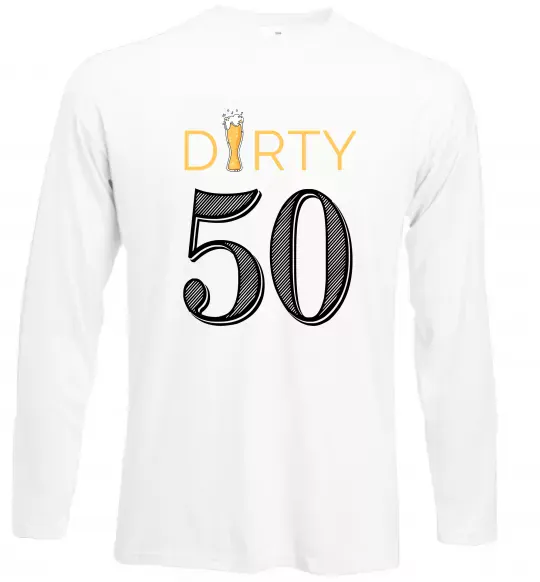 Лонгслів Dirty 50 beer Білий фото