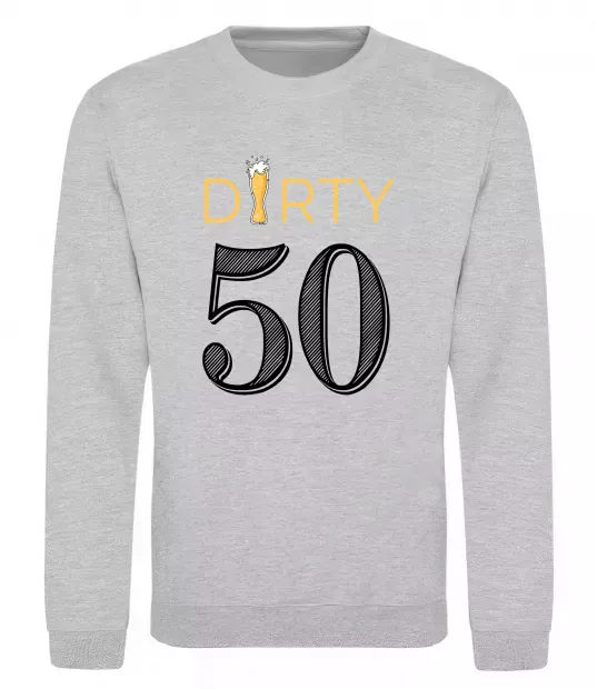 Свитшот Dirty 50 beer Серый меланж фото