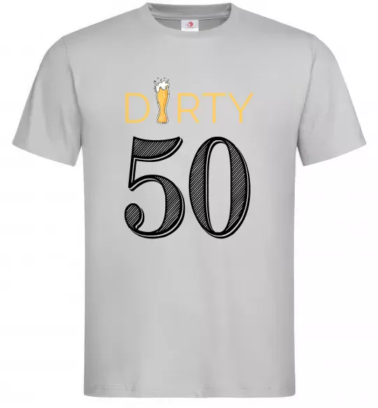 Чоловіча футболка Dirty 50 beer Сірий фото