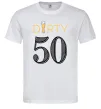 Чоловіча футболка Dirty 50 beer Білий фото