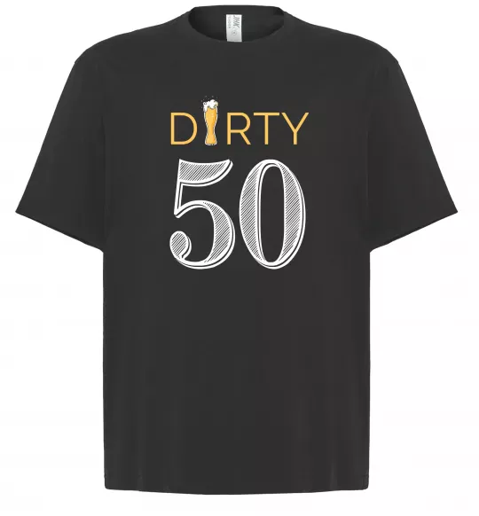 Футболка Оверсайз Dirty 50 beer Черный фото