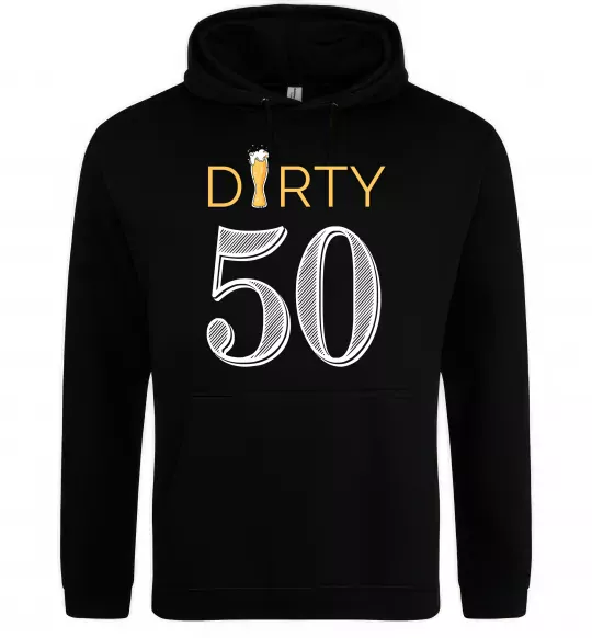 Чоловіча толстовка (худі) Dirty 50 beer Чорний фото