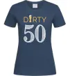 Жіноча футболка Dirty 50 beer Темно-синій фото