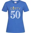 Жіноча футболка Dirty 50 beer Яскраво-синій фото