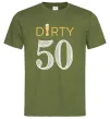 Чоловіча футболка Dirty 50 beer Оливковий фото
