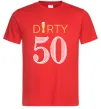 Чоловіча футболка Dirty 50 beer Червоний фото
