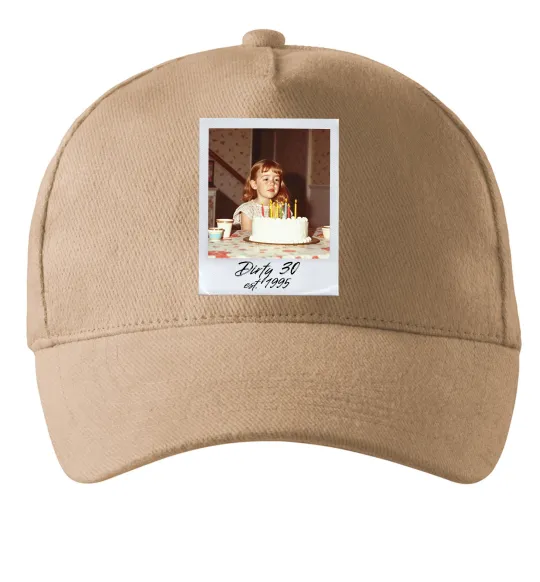 Кепка Dirty 30 Ваше дитяче фото Песочный фото