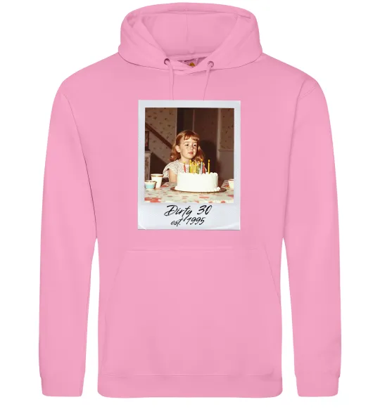 Жіноча толстовка (худі) Dirty 30 Ваше дитяче фото Рожевий фото