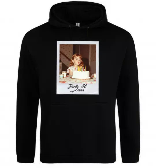 Женская толстовка (худи) Dirty 30 Ваше дитяче фото Черный фото
