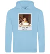 Жіноча толстовка (худі) Dirty 30 Ваше дитяче фото Блакитний фото