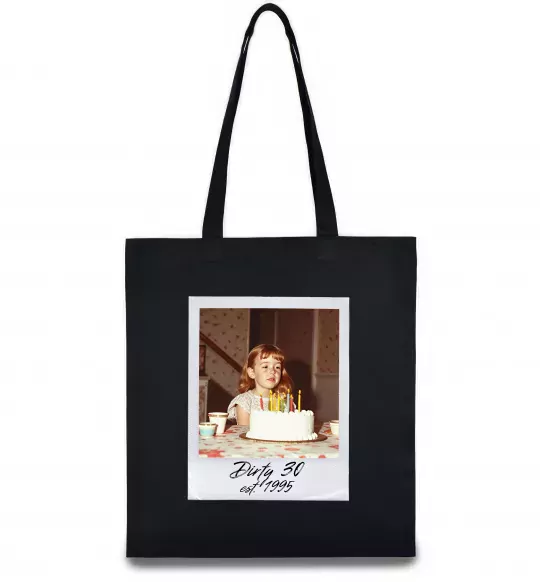 Эко-сумка Dirty 30 Ваше дитяче фото Черный фото