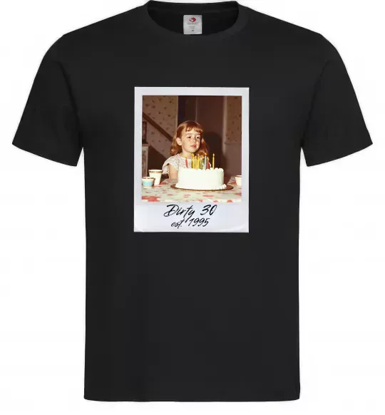 Мужская футболка Dirty 30 Ваше дитяче фото Черный фото