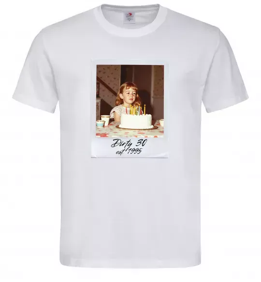 Мужская футболка Dirty 30 Ваше дитяче фото Белый фото