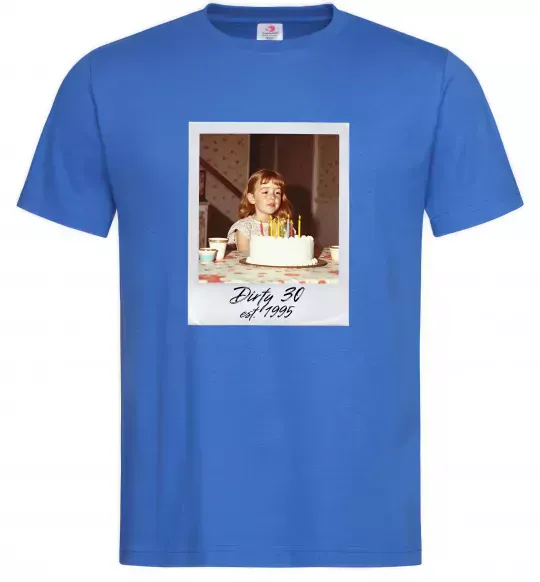 Мужская футболка Dirty 30 Ваше дитяче фото Ярко-синий фото