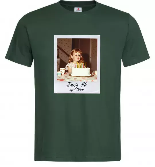 Мужская футболка Dirty 30 Ваше дитяче фото Темно-зеленый фото