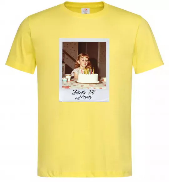 Мужская футболка Dirty 30 Ваше дитяче фото Лимонный фото