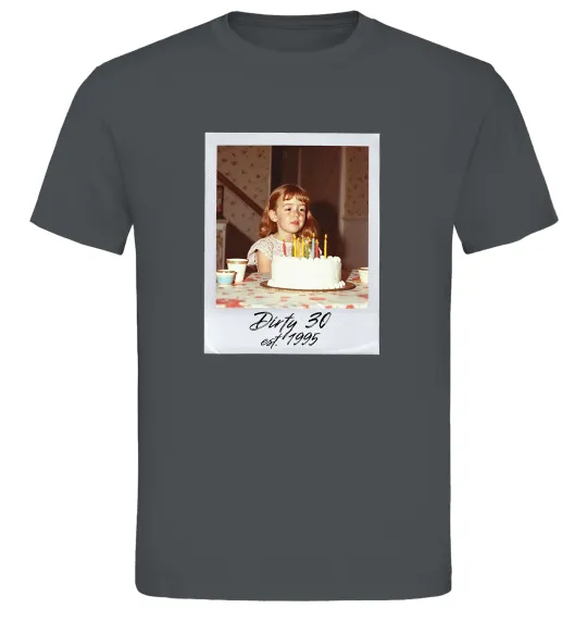 Мужская футболка Dirty 30 Ваше дитяче фото Графит фото