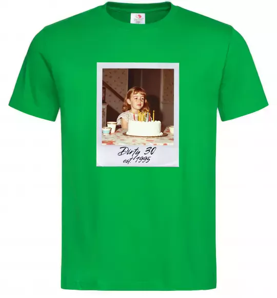 Мужская футболка Dirty 30 Ваше дитяче фото Зеленый фото
