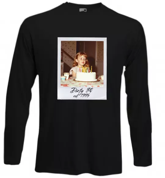 Лонгслив Dirty 30 Ваше дитяче фото Черный фото