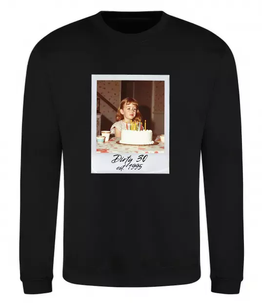 Свитшот Dirty 30 Ваше дитяче фото Черный фото