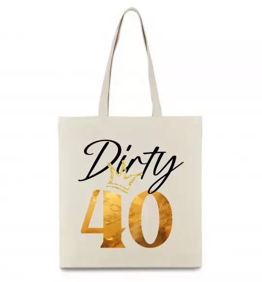 Эко-сумка Dirty 40 golden Бежевый фото