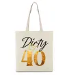 Эко-сумка Dirty 40 golden Бежевый фото