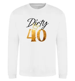 Свитшот Dirty 40 golden Белый фото