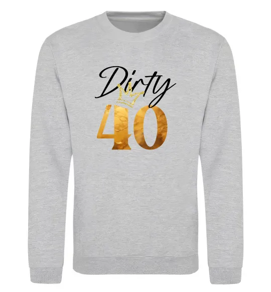 Свитшот Dirty 40 golden Серый меланж фото