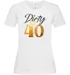 Женская футболка Dirty 40 golden Белый фото