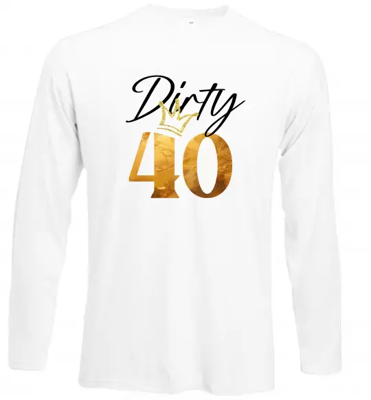 Лонгслив Dirty 40 golden Белый фото