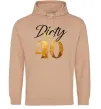 Мужская толстовка (худи) Dirty 40 golden Песочный фото