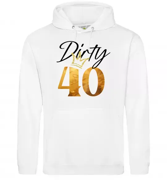 Женская толстовка (худи) Dirty 40 golden Белый фото