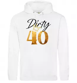 Женская толстовка (худи) Dirty 40 golden Белый фото