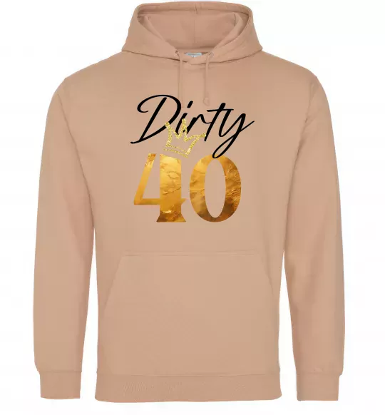 Женская толстовка (худи) Dirty 40 golden Песочный фото