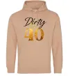 Женская толстовка (худи) Dirty 40 golden Песочный фото