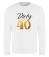 Свитшот Dirty 40 golden Белый фото
